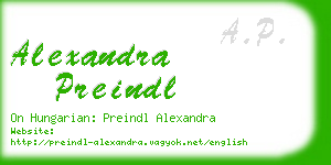 alexandra preindl business card